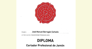 Certificado Cortador Jamón Valencia